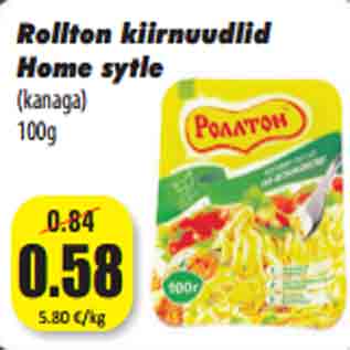 Allahindlus - Rollton kiirnuudlid Home sytle (kanaga) 100g