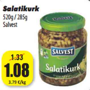 Allahindlus - Salatikurk 520g / 285g Salvest