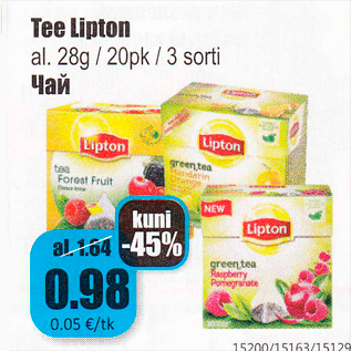 Allahindlus - Tee Lipton