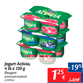 Allahindlus - Jogurt Activia, 4 tk x 120 g