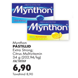 Allahindlus - Mynthon pastillid