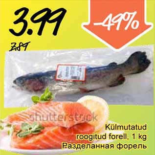 Allahindlus - Külmutatud roogitud forell, 1 kg