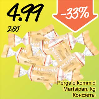 Allahindlus - Pergale kommid Martsipan, kg