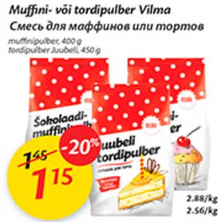 Allahindlus - Muffini- või tordipulber Vilma