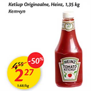 Allahindlus - Ketšup Originaalne, Heinz, 1,35 kg