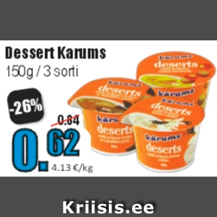 Allahindlus - Dessert Karums