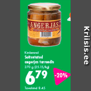 Allahindlus - Kirderand Suitsutatud angerjas tarrendis 270 g