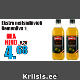 Allahindlus - Ekstra neitsioliiviõli Remenliva 1 l