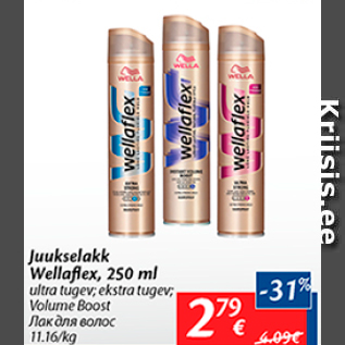 Allahindlus - Juukselakk Wellaflex, 250 ml