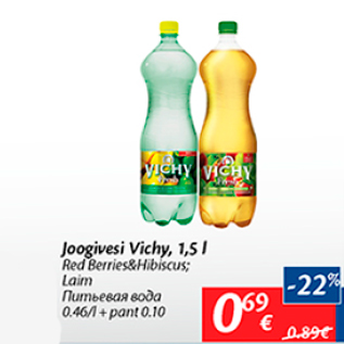 Allahindlus - Joogivesi Vichy, 1,5 l