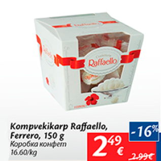 Allahindlus - Kompvekikarp Raffaello, Ferrero, 150 g