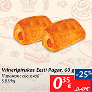 Allahindlus - Viineripirukas Eesti pagar, 60 g