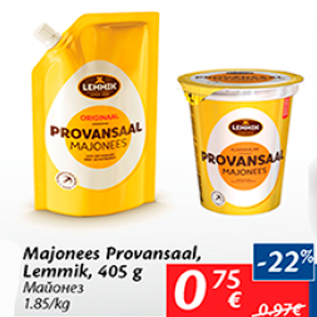 Allahindlus - Majonees Provansaal, Lemmik, 405 g