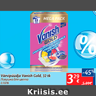 Allahindlus - Värvipüüdja Vanush Gold, 32 tk