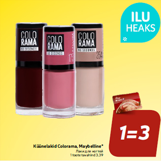 Allahindlus - Küünelakid Colorama, Maybelline*