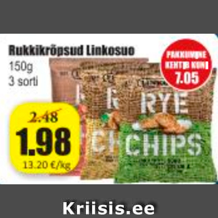 Allahindlus - Rukkikrõpsud Linkosuo