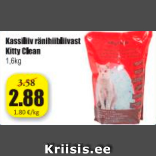 Allahindlus - Kassiliiv ränihiibliivast Kitty Clean 1,6 kg