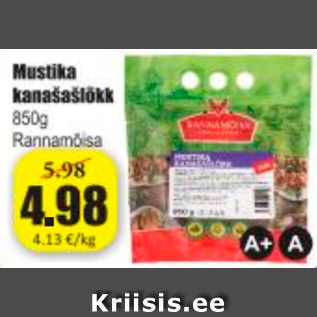 Allahindlus - Mustika kanašašlõkk