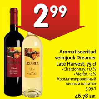 Allahindlus - Aromatiseeritud veinijook Dreamer Late Harvest