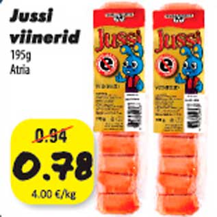 Allahindlus - Jussi viinerid 195g