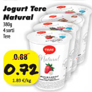 Allahindlus - Jogurt Tere Natural 380 g 4 sorti