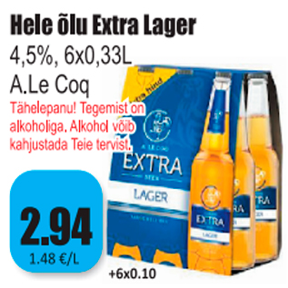 Allahindlus - Hele õlu Extra Lager