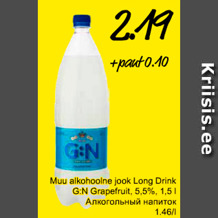 Allahindlus - Muu alkohoolne jook Long Drink G:N Grapefruit