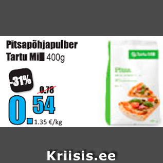 Allahindlus - Pitsapõhjapulber Tartu Mill 400 g