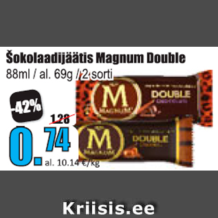 Allahindlus - Šokolaadijäätis Magnum Double