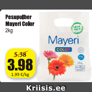 Allahindlus - Pesupulber Mayeri Color 2 kg