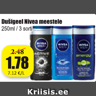 Allahindlus - Dušigeel Nivea meestele