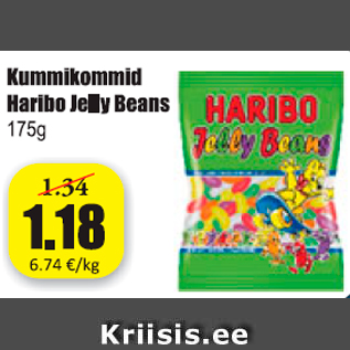 Allahindlus - Kummikommid Haribo Jelly Beans 175 g