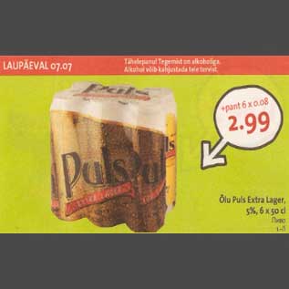 Allahindlus - Õlu Puls Extra Lager