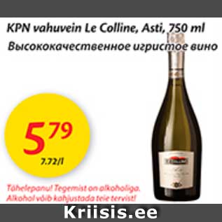 Allahindlus - KPN vahuvein Le Colline, Asti, 750 ml