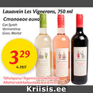 Allahindlus - Lauavein Les Vignerons, 750 ml