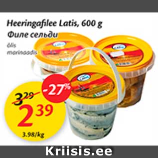 Allahindlus - Heeringafilee Latis, 600 g