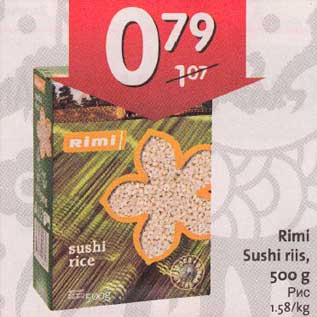 Allahindlus - Rimi Sushi riis, 500 g