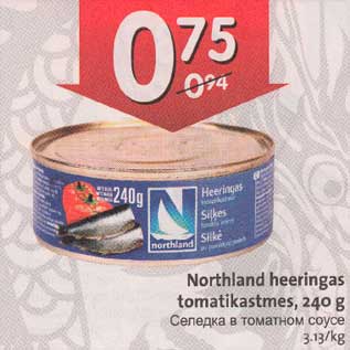 Allahindlus - Northland heeringas tomatikastmes,240 g