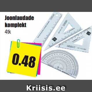 Allahindlus - Joonlaudade komplekt 4tk