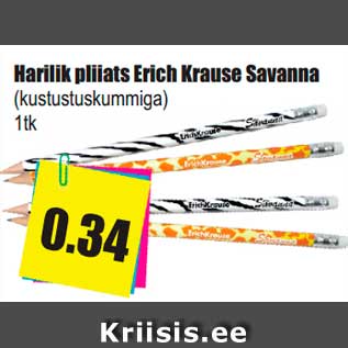 Allahindlus - Harilik pliiats Erich Krause Savanna