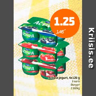 Allahindlus - Activia jogurt, 4x120g