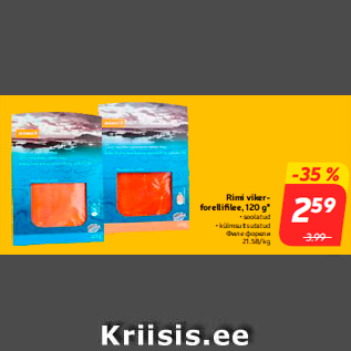 Allahindlus - Rimi vikerforellifilee, 120 g*