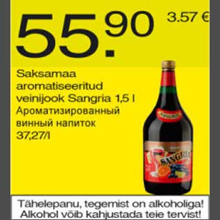 Allahindlus - Saksamaa aromatiseeritud veinijook Sangria