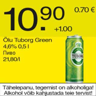 Allahindlus - Õlu Tuborg Green