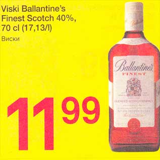 Allahindlus - Viski Ballantine´s Finest Scotch