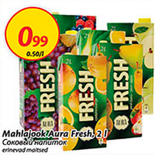 Allahindlus - Mahlajook Aura Fresh, 2 l