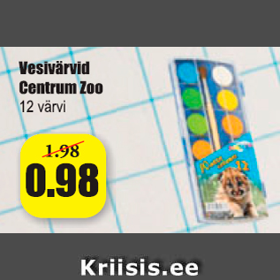 Allahindlus - Vesivärvid Centrum Zoo