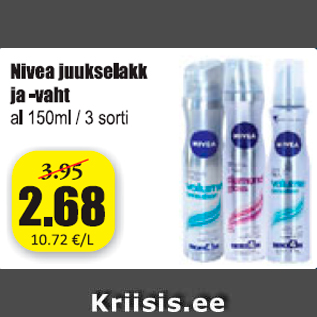 Allahindlus - Nivea juukselakk ja -vaht