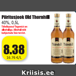 Allahindlus - Piiritusjook Old Thornhill