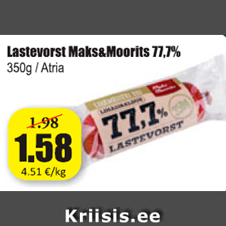 Allahindlus - Lastevorst Maks&Moorits 77,7%